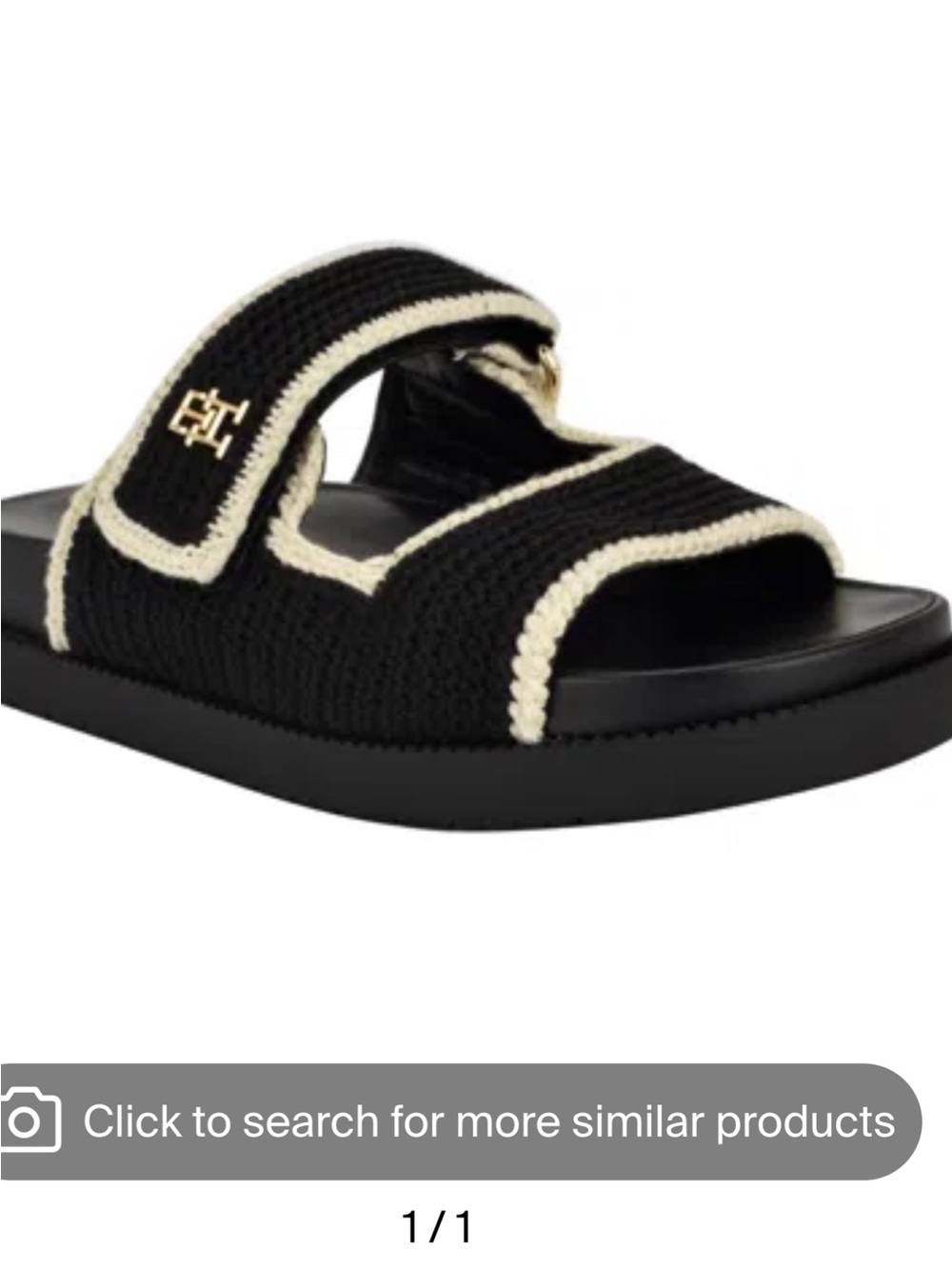 Women’s TH crochet double band flat sandals